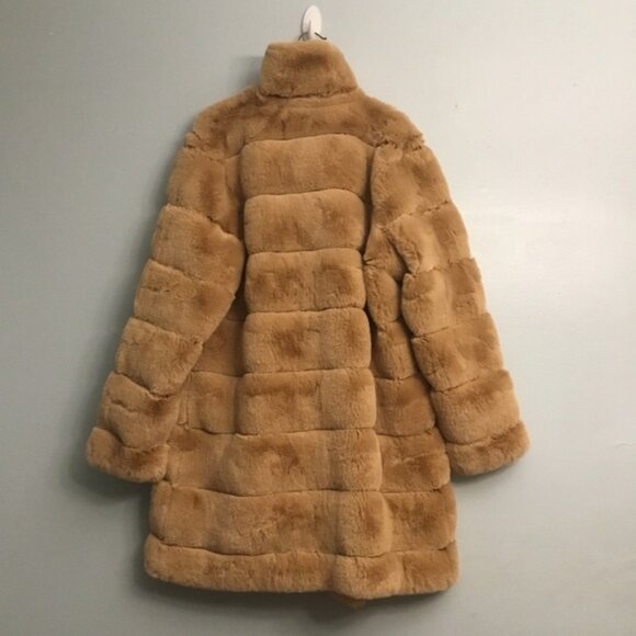 BCBGMAXAZRIA FAUX FUR COAT - Picture 2 of 14